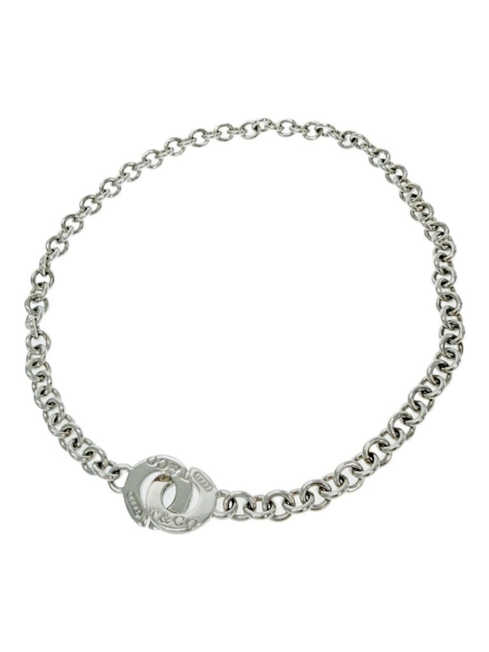 Tiffany & Co Silver 1837 Circle Clasp Necklace